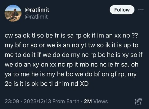 Cryptic Abbreviation Relationship Tweet