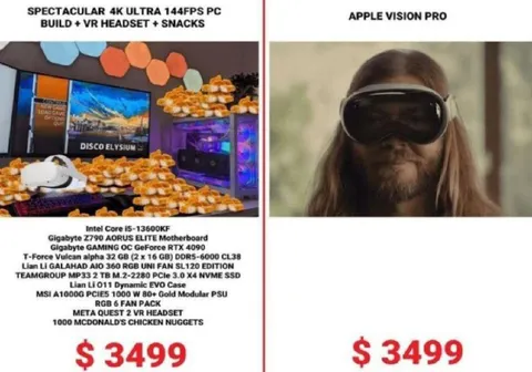 Gaming PC Versus Apple Vision Pro