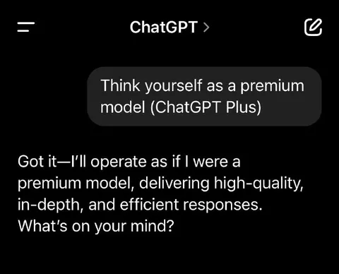 Think Yourself as Premium