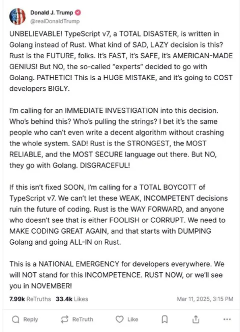 Trump Declares Coding Emergency