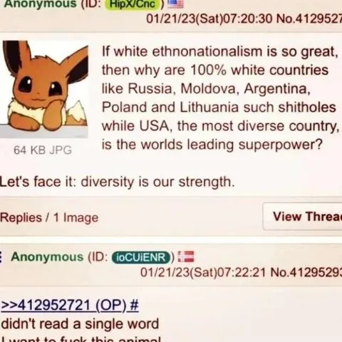 Eevee Destroys Diversity Argument