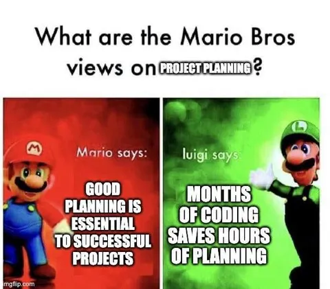 Mario Bros Project Planning Debate