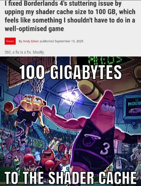 100 Gigabytes Shader Cache