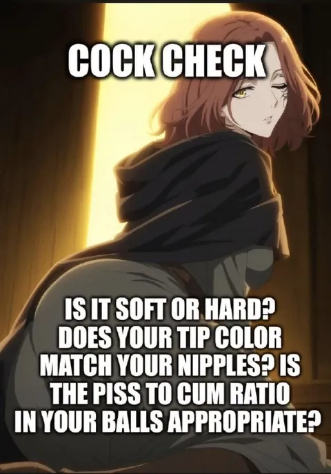 Cock Check Anime Girl