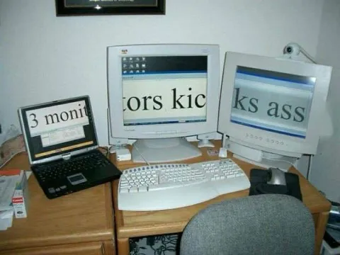 Three Monitors Kick Ass