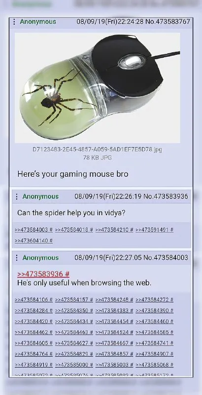 Spider Gaming Mouse Joke