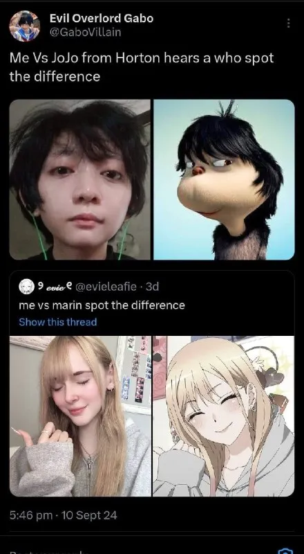 Me vs Anime Character Spot the Difference