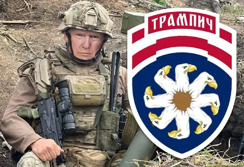 Трампич в боевой экипировке