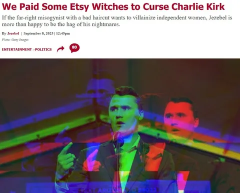 Etsy Witches Curse Charlie Kirk