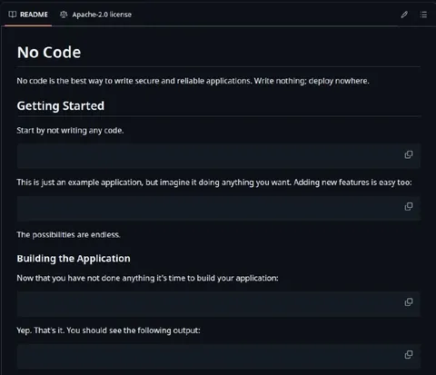 No Code Application