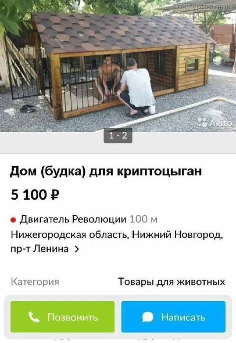 Дом-будка для криптотыган
