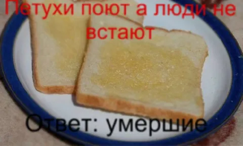 Петухи поют, а люди не встают