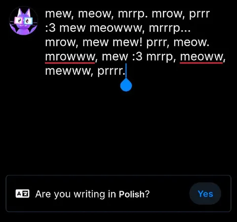 Cat Sounds Mistaken for Polish