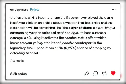 Terraria Wiki Nonsense