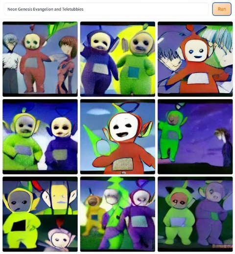 Телепузики в стиле Neon Genesis Evangelion